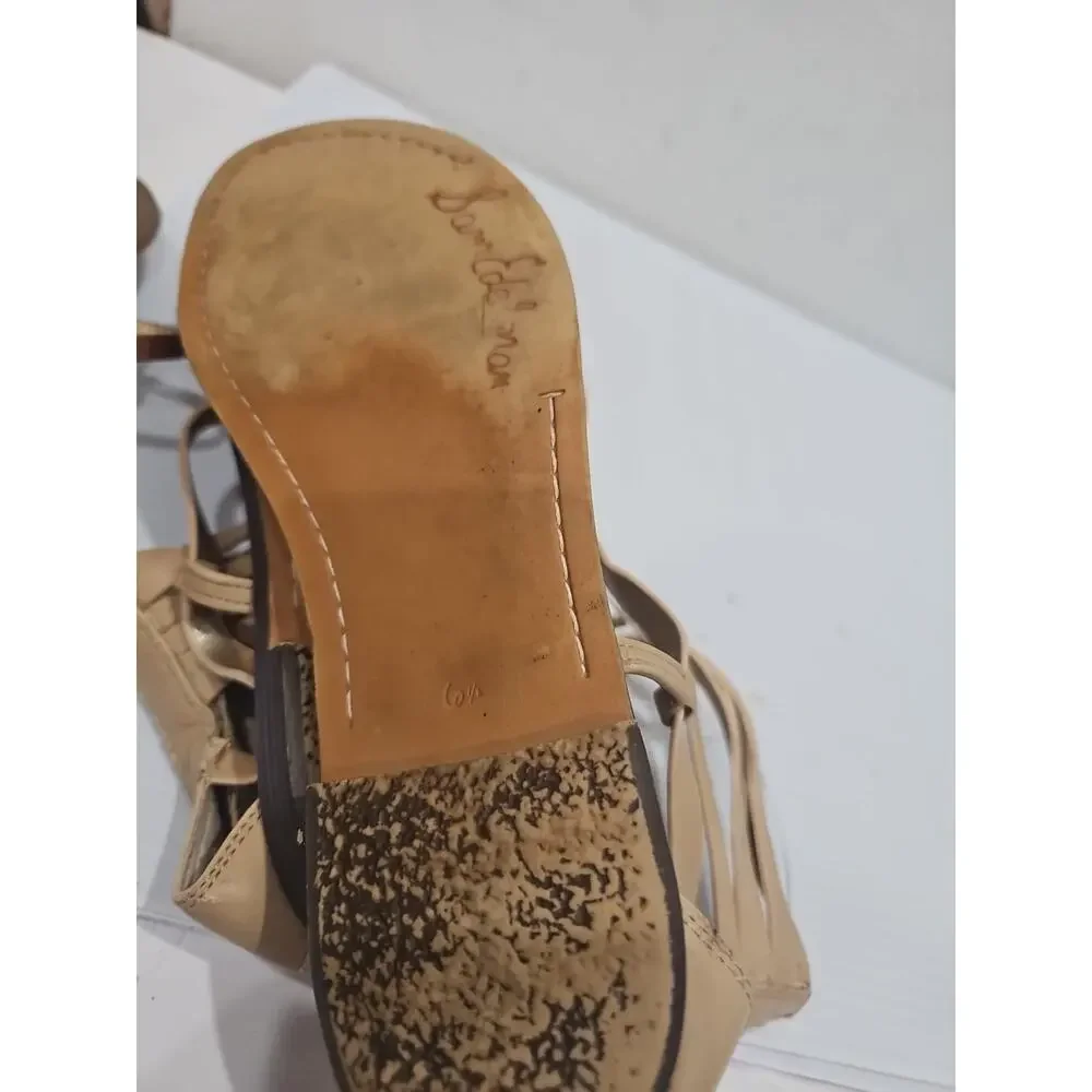 Sam Edelman "Glenda" Gladiator Sandal - Women's Size 6.5M Beige Tan Flats - Picture 6 of 9